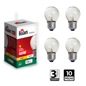 Lampada-Incadescente-Bolinha-Clara-40W-Base-E27-127V-Kian---CX-10