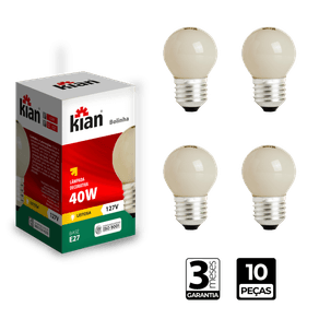 Lampada-Incadescente-Bolinha-Leitosa-40W-Base-E27-127V-Kian---CX-10