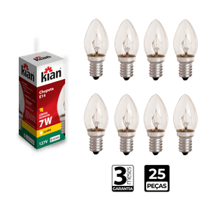 Lampada-Incandescente-Chupeta-Clara-7W-Base-E14-127V-Kian---CX-25