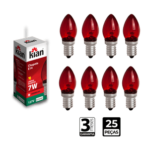 Lampada-Incadescente-Chupeta-Vermelha-7W-Base-E14-127V-Kian---CX-25