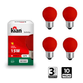 Lampada-Incadescente-Bolinha-Vermelha-15W-Base-E27-127V-Kian---CX-10