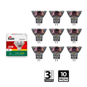 Lampada-Halogena-Dicroica-MR11-Bipino-G4-3-000K-Branca-Quente-20W-12V-Kian---CX-10