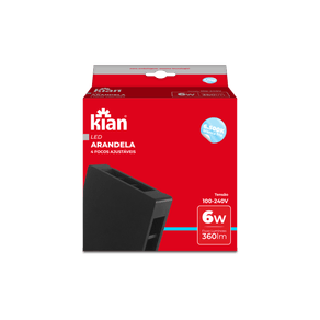 Arandela-Led-4-Focos-Ajustavel-Preta-6W-6-500K-Branca-Fria-Bivolt-Kian