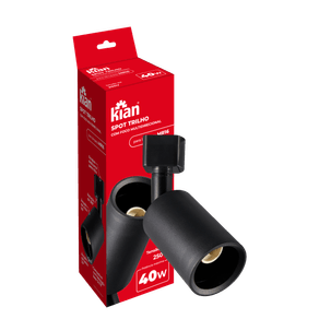 Spot-Para-Trilho-MR16-GU10-Preto-Kian